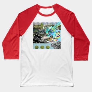 the death and the city in wetland collage of pattern Baseball T-Shirt